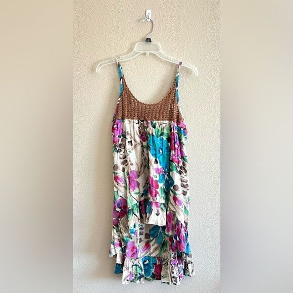 Bhags Boho Crochet Floral Print Top - Picture 1 of 7